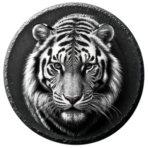 Tigre gravé sur ardoise xTool S1