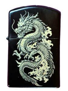 Zippo noir gravé au laser