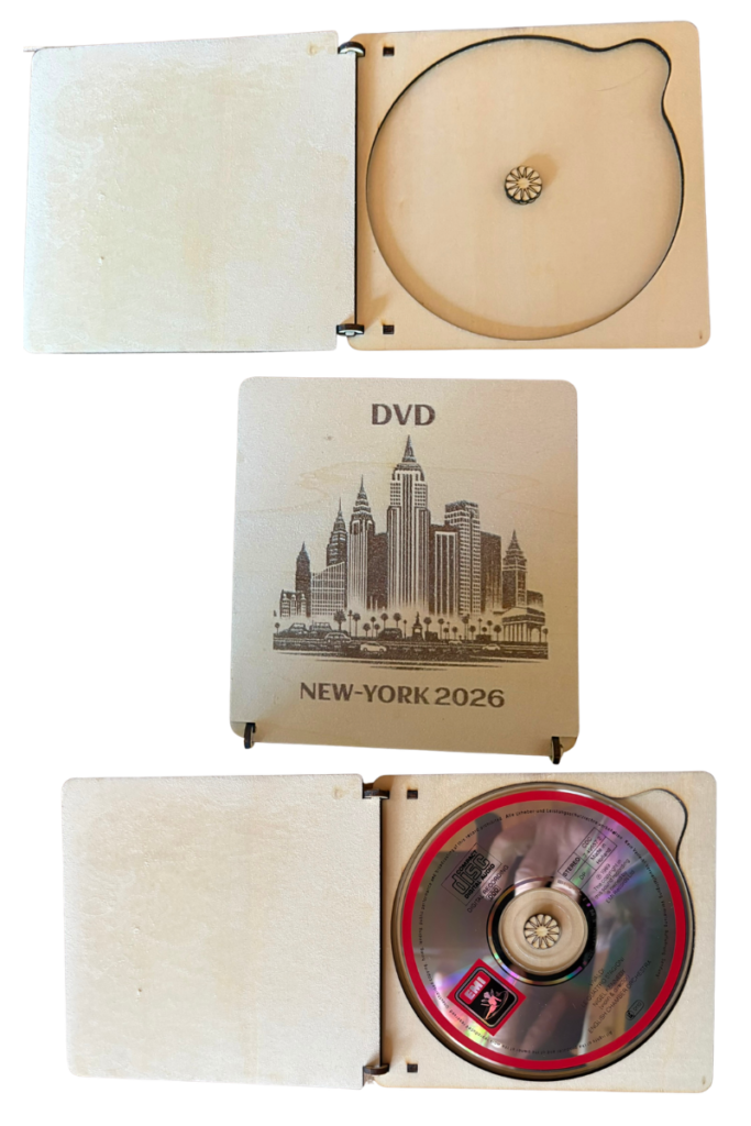 Galerie 6 boite à dvd gravée par l'Atelier Sublival, graveur S1 xTool